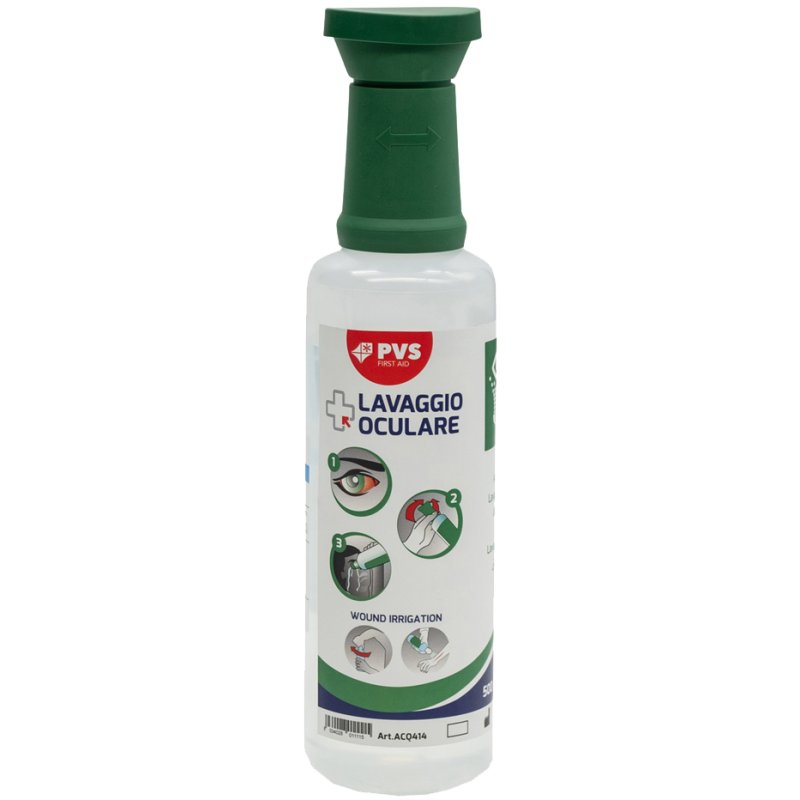 LEINA-WERKE solution de rinçage oculaire Ecolav, solution saline 0,9%, stérile, 500 ml